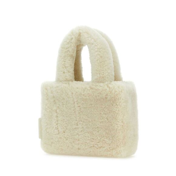 Amina Muaddi Women Ivory Shearling Amini Giuly Handbag - Picture 2 of 2